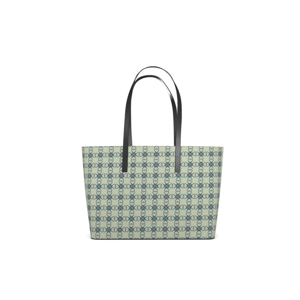 Dolomitia Blue Leather Small Tote Bag