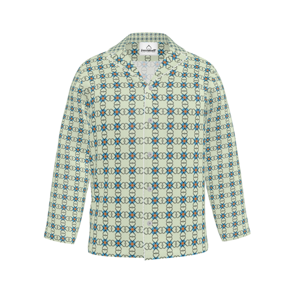 Dolomitia Blue SILK PYJIAMA SHIRT