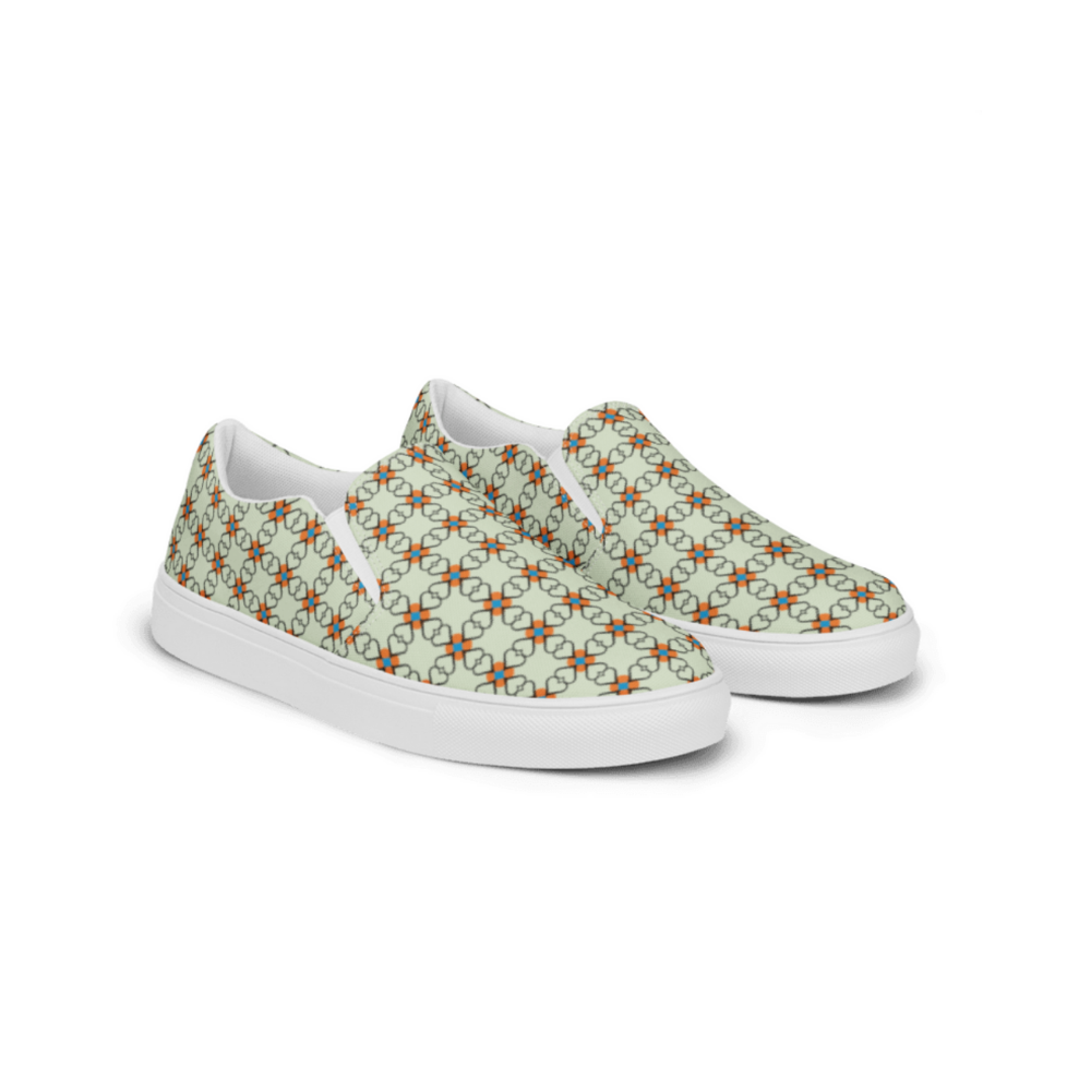 Dolomitia Orange Men's No-Lace Canvas Shoes